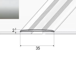 Prechodov profil A08 STRIEBRO 2,7m