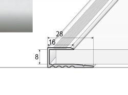 Ukonovac profil A63 STRIEBRO 2,7m