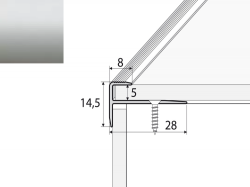 Schodov profil C24 STRIEBRO 2,7m ( F profil - 5mm)