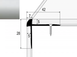 Schodov profil C29 STRIEBRO 2,7m robovac (5mm)