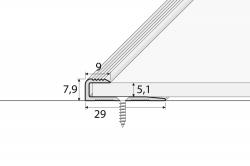 Ukončovací profil C63 ŠAMPAŇ 2,7m (5mm)
